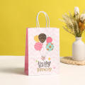 Paper Gift Bag Kraft Paper Bag Foil Print Bag Happy Birthday Bag Christmas Party Bag. 