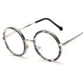 Retro Round Frame Glasses High Definition Clear Lens Women Men Unisex Flat Mirrors Eye Protection Eyeglasses Computer Goggles. 