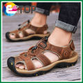 Big Size 38-48 Mens Sandals Summer Beach Sandals for Men Outdoor Leather Sandals Hiking Sandals for Men. 