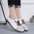 Flat Shoes For Women Big Size 35-43 Leather Casual Shoes Korean Slip On Loafers Laides Flats Women Shoes.
