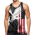 American Eagle Flag Graphic Tank Top Gym Clothing Men 3D Printed Streetwear Basketball Vest Quick Drying Sleeveless T-Shirt Tops.