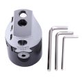 2Inch 50Mm F1 Type 12Mm Lathe Boring Bar Milling Holder With Wrenches.