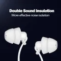 VAORLO ASMR Sleeping Earphone Hifi Noise Isolating Headphones Sleep Earbuds Soft Silicone Headset TPE Wire No Ear Pressure Earbuds With Mic. 