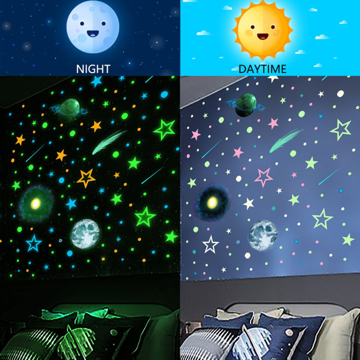 497%20Pcs/Set%20Luminous%20Stars%20Dots%20Planet%20Wall%20Sticker%20For%20Baby%20Kids%20Room%20Bedroom%20Home%20Decoration%20Mural%20Glow%20In%20The%20Dark%20Decals%20-%20Image%203