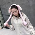 Rabbit Hat with Moving Ears Bunny Hat Ears Warm Plush Sweet Cute Cap for Kids Adults Gift Headwear Bonnets Dropshipping. 