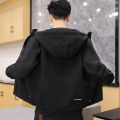 2021 Autumn New Youth Spring and Autumn Men's Jacket Student Autumn Workwear Coat Hooded Jacket Men. 