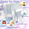 30-Pack Shiny Fluorescent A4 Thick Cardstock Mirror Paper For Card Making Scrapbooking. 