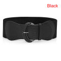Womens Ladies Faux Leather Wide Stretch Elastic Buckle Cinch Waist Wide Belts Stylish Gift GJCUTE. 