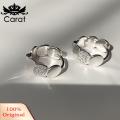 Carat Dangle Earring Round Sheet Circle Ear Buckle Earring. 