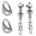 4Pcs 25KN 304 Stainless Steel Anchor Hanger Rock Climb Fastening Bolt Fixed Point Expansion Screw Piton Rock Piton Outdoor ToolSet for Safety Climbing. 
