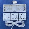 15 Fit 100% Copper cable Handmade Multiplug Equipment's (Heavy Duty + Long lusting) 9 Port with Universal Socket and. 