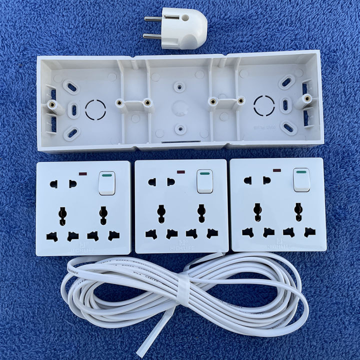 15 Fit 100% Copper cable Handmade Multiplug Equipment's (Heavy Duty + Long lusting) 9 Port with Universal Socket and