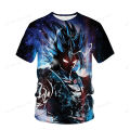 Dragon Ball Z Children's T-shirt Tops Vegeta Men Cartoon Hip Hop Goku Fashion Harajuku Style Short Sleeve T-shirts New Anime.