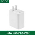 OPPO 33W Super Charging Wall Charger with USB Type-C Cable For OPPO F21 Pro A74 A94 A96 Reno7 Z SE A57. 