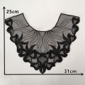 Black Organza Embroidery Venice Lace Neckline Sewing Applique Collar Sewing Supplies Decorative Dress Clothing Scrapbooking. 