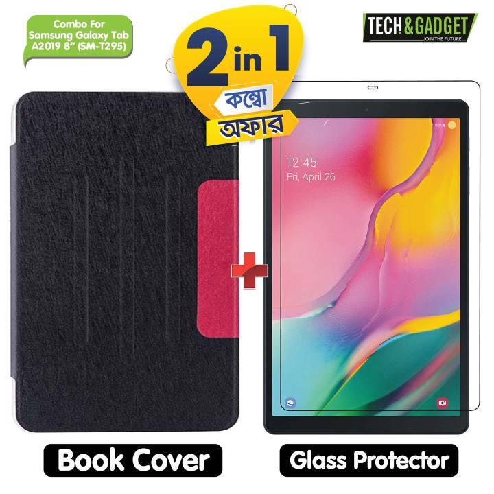 Samsung%20Galaxy%20Tab%20A.8%202019%20(T295)%20Luxury%20Horizontal%20Flip%20Book%20Cover%20(Gold)%20+%20Tempered%20Glass%20Protector%20for%20Samsung%20Galaxy%20Tab%20A.8%202019%20(T295)%20(2in%201%20Combo)%20-%20Image%205