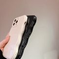 Soft Solid Color Curly Wavy Phone Case For iPhone 15 14 13 12 11 Pro Max 14 Plus Plain Silicone Shockproof Bumper Back Cover. 