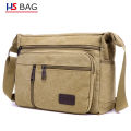 Men's Canvas Shoulder Bag Korean Style Large-Capacity Crossbody Bag Outdoor Leisure Travel Backpack Washable Backpack.