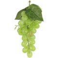 BYTERT 6 Bunches Artificial Grape Simulation Fake Grapes with Vines Lifelike Fruit Decorative for Wedding Wine Kitchen Party Pub Home Cabinet Ornament(24 kernels), Black,purple,green, 6.3 inch(16cm). 