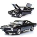 Diecast Mini Auto 1:32 Dodge Charger The Fast And The Furious Alloy Car Models Kids Toys For Children Classic Metal Cars Black. 
