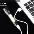 Small Sun 3 Mode Rechargeable Electric Small Compact Torch Full Metal Body with Charging Adaptor Torch. 