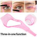 Eyelash Tools 3 in 1 Makeup Mascara Shield Guard Curler Applicator Comb Guide Card Beauty Cosmetic Tool.