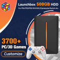 Launchbox Gaming HDD 500GB Portable Game Hard Drive for PS4/PS3/PS2/Wii/WiiU/Switch/Gamecube for PC/Laptop with 3760 PC/3D Games.