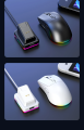 LEAVEN X3 2.4G Bluetooth Dual-Mode Receiver Optical Mouse Wireless Gaming Mouse.