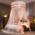 Hanging Mosquito Net Top Hook Encrypted Mesh Lace Patchwork Mosquito Repellent Round Dome Court Style Crib Canopy Bedroom Decor. 