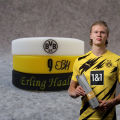 Football star Dortmund No. 9 Haaland signed sports bracelet silicone luminous wristband fan jewelry Ronaldo. 