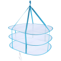 3-Tier Portable Mesh Clothes Hanging Dryer, Foldable Sweater Drying Rack, Hanging Laundry Rack.