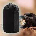 Waterproof Soft Neoprene Camera Lens Pouch Bag Black Drawstring Protector Case Professional safety design. 