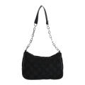 Chain Strap Handbags Women's Fashion Handbags Underarm Chain Bag Canvas Shoulder Handbags Zipper Girl Handbag.