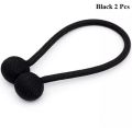 2 PCS Magnetic Curtain Buckle Magnetic Curtain Tiebacks Convenient Drape Tie European Style Decorative Weave Rope Curtain Rings & Buckles Holder for Window Sheer Blackout Draperies.