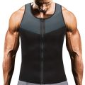 Men's Zipper Neoprene Sauna Suit Slimming Vest Weight Loss Shapewear Tummy Control Body Shapers Workout Compression Corset Tops.