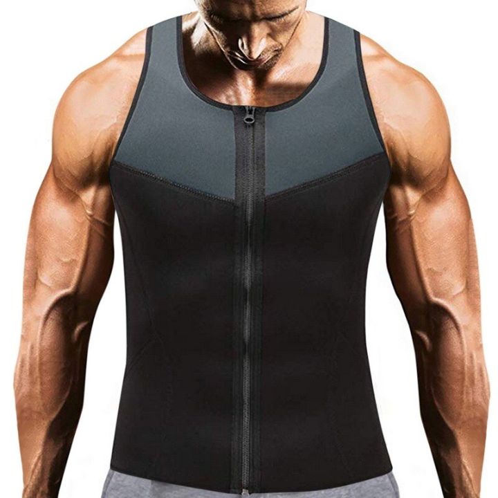 Men's%20Zipper%20Neoprene%20Sauna%20Suit%20Slimming%20Vest%20Weight%20Loss%20Shapewear%20Tummy%20Control%20Body%20Shapers%20Workout%20Compression%20Corset%20Tops%20-%20Image%206