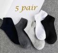 Essentials Men's Performance Cotton Cushioned Athletic Ankle Socks 5Pairs. 