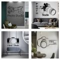Photography Studio Logo Wall Decal Vinyl Window Sticker Camera Art Decorations for Business Room Office Photo Studio Decor G168.