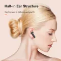 BlitzWolf BW-FPE1 TWS bluetooth Earphone 1.7CM Ultra Thin Portable Earbuds 13mm Large Driver HiFi Stereo ENC Dual Mic Half in Ear Headphone - Black. 