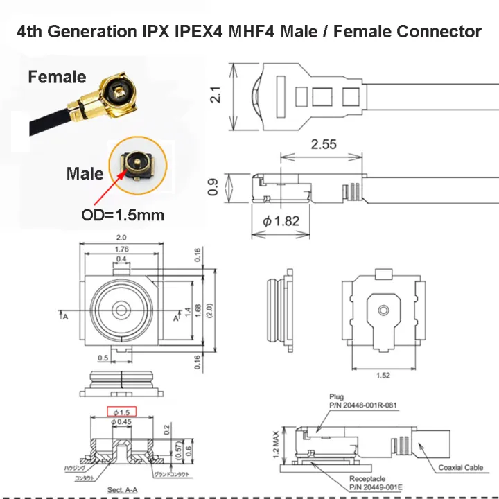 10pcs/lot%20IPEX4%20Cable%20IPEX4%20MHF4%20to%20RP-SMA/SMA%20WIFI%20Al%20ntenna%20RF%20Cable%20RF1.13%20Pigtail%20Extension%20Cable%20Assembly%20-%20Image%206