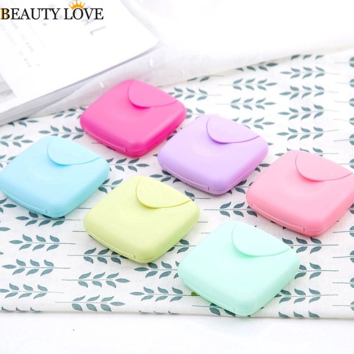 Portable Mini Tampon Storage Box / Cotton Cosmetic Jewelry Storage Box / Multifunctional Small Fresh Square Coin Storage Box For Earphone