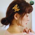 1Pcs Silver/Gold Metal Moving Butterfly Hair Clip - Cute Hairpin for Women.
