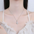 Douyin Kuaishou live broadcast imitation moissanite concentric knot gourd necklace women's fashion Baita light luxury Baita clavicle chain.
