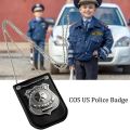 US Polices Badge Costume Party Dress Up Accessories Special Cop Badge With Chain For Clothes Bags Hats Decor Supplies Kids Gift. 