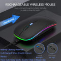 Rechargeable Wireless Optical Mouse, Wireless Computer Gamer 2.4GHz Mouse. 