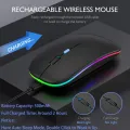 Rechargeable Wireless Optical Mouse, Wireless Computer Gamer 2.4GHz Mouse. 