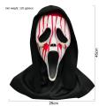 Ghost Face Scream Movie Horror Mask Halloween Killer Scary Headgear Mask Cosplay Adult Costume Accessories Props Suit. 