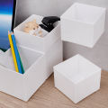 1/3Pcs Japanese Simple Wall-mounted Pen Holder Student Desktop Stick-on Pencil Case Mini Makeup Brush Storage Case. 