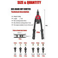 Manual Rivet Tool Suit Rivet Nut Thread Locator Nut Metric System Riveting. 