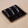 Delicate product Money Cash Coin Register Insert Tray Replacement Cashier Drawer Storage Register Tray Box Classify Store Black.